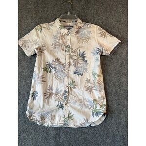 Denim & Flower Ricky Singh Boys 13/14 Floral Print Button‎ Down